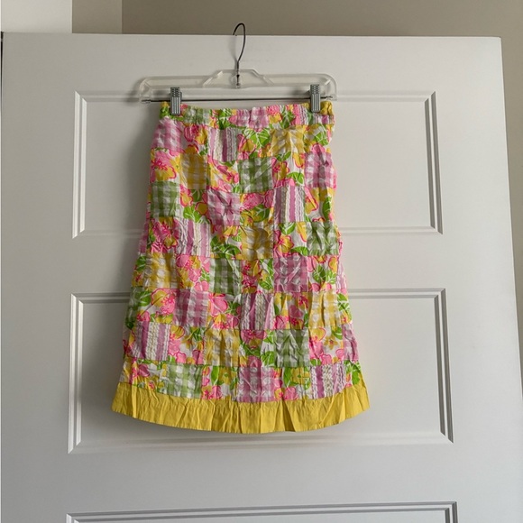 Lilly Pulitzer Colorful Patchwork Midi Skirt - Picture 2 of 4
